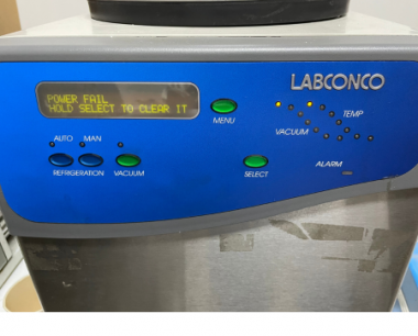 Labconco2.5升冻干机故障alarm红灯闪烁